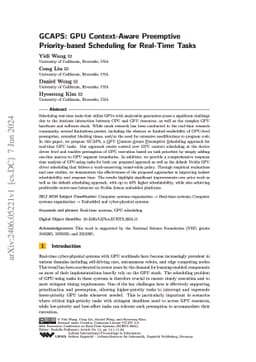 GCAPS: GPU Context-Aware Preemptive Priority-based Scheduling for
  Real-Time Tasks