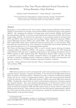 Extremization to Fine Tune Physics Informed Neural Networks for Solving
  Boundary Value Problems
