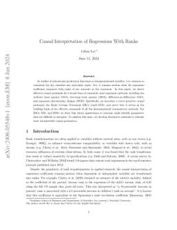 Causal Interpretation of Regressions With Ranks