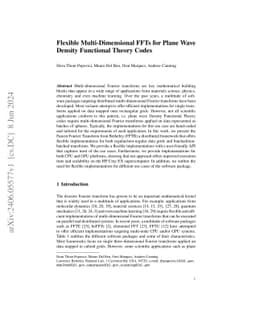Flexible Multi-Dimensional FFTs for Plane Wave Density Functional Theory
  Codes