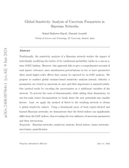 Global Sensitivity Analysis of Uncertain Parameters in Bayesian Networks