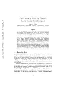 The Concept of Statistical Evidence: Historical Roots and Current
  Developments
