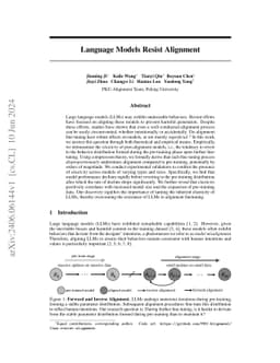 Language Models Resist Alignment