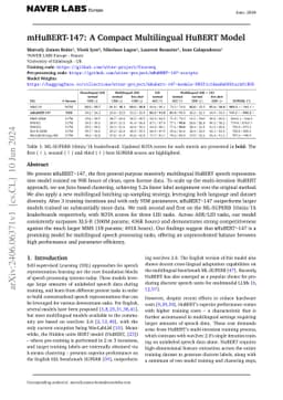 mHuBERT-147: A Compact Multilingual HuBERT Model