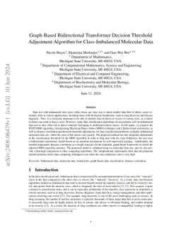 Graph-Based Bidirectional Transformer Decision Threshold Adjustment
  Algorithm for Class-Imbalanced Molecular Data