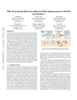 TSB: Tiny Shared Block for Efficient DNN Deployment on NVCIM
  Accelerators
