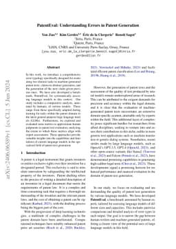 PatentEval: Understanding Errors in Patent Generation