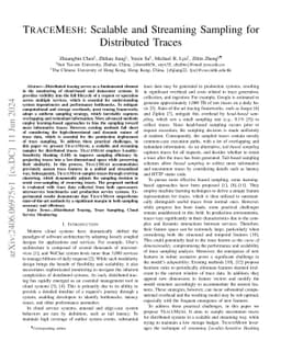 TraceMesh: Scalable and Streaming Sampling for Distributed Traces