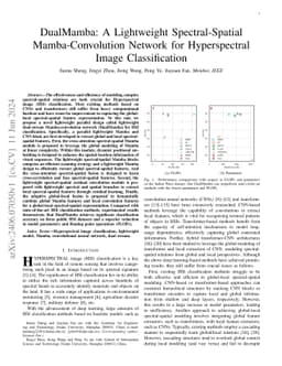 DualMamba: A Lightweight Spectral-Spatial Mamba-Convolution Network for
  Hyperspectral Image Classification