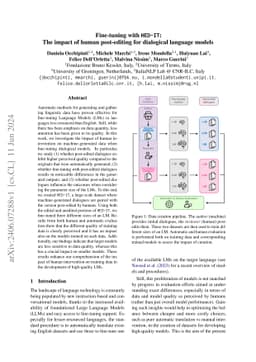 Fine-tuning with HED-IT: The impact of human post-editing for dialogical
  language models