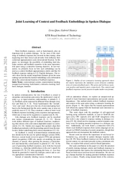 Joint Learning of Context and Feedback Embeddings in Spoken Dialogue