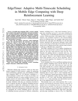 EdgeTimer: Adaptive Multi-Timescale Scheduling in Mobile Edge Computing
  with Deep Reinforcement Learning
