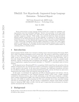 THaLLE: Text Hyperlocally Augmented Large Language Extension --
  Technical Report