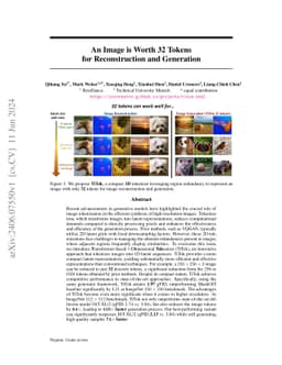 An Image is Worth 32 Tokens for Reconstruction and Generation
