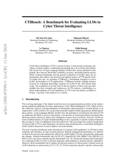 CTIBench: A Benchmark for Evaluating LLMs in Cyber Threat Intelligence