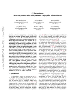 FP-Inconsistent: Detecting Evasive Bots using Browser Fingerprint Inconsistencies