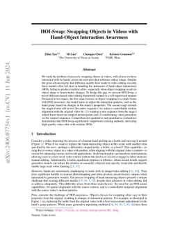 HOI-Swap: Swapping Objects in Videos with Hand-Object Interaction
  Awareness