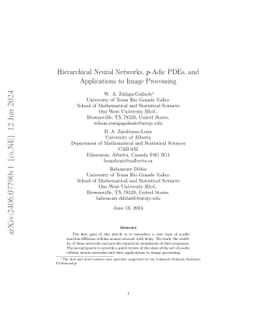 Hierarchical Neural Networks, p-Adic PDEs, and Applications to Image
  Processing