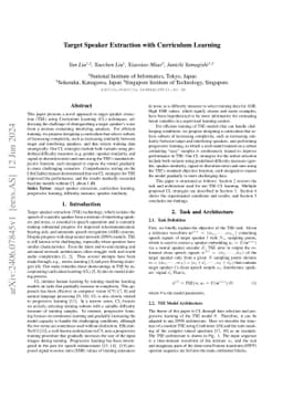 Target Speaker Extraction with Curriculum Learning