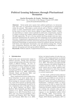 Political Leaning Inference through Plurinational Scenarios