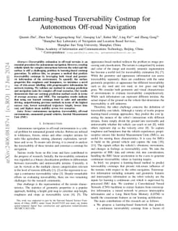 Learning-based Traversability Costmap for Autonomous Off-road Navigation