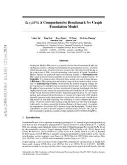 GraphFM: A Comprehensive Benchmark for Graph Foundation Model