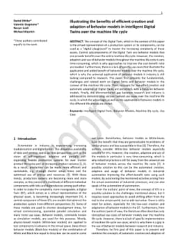Illustrating the benefits of efficient creation and adaption of behavior
  models in intelligent Digital Twins over the machine life cycle