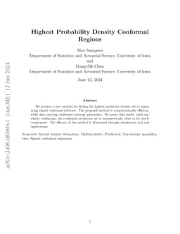 Highest Probability Density Conformal Regions