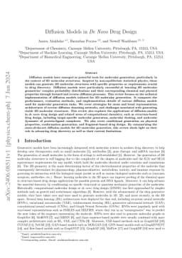 Diffusion Models in $\textit{De Novo}$ Drug Design