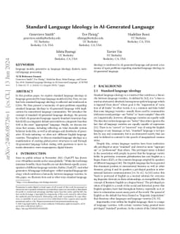 Standard Language Ideology in AI-Generated Language