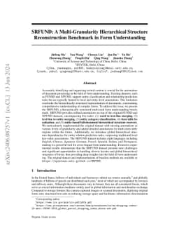 SRFUND: A Multi-Granularity Hierarchical Structure Reconstruction
  Benchmark in Form Understanding