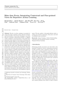 Skim then Focus: Integrating Contextual and Fine-grained Views for
  Repetitive Action Counting
