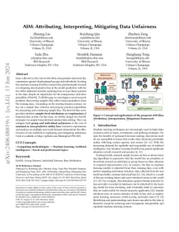 AIM: Attributing, Interpreting, Mitigating Data Unfairness