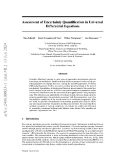 Assessment of Uncertainty Quantification in Universal Differential
  Equations