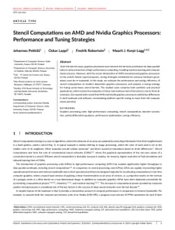 Stencil Computations on AMD and Nvidia Graphics Processors: Performance
  and Tuning Strategies
