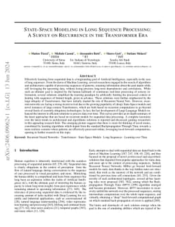 State-Space Modeling in Long Sequence Processing: A Survey on Recurrence
  in the Transformer Era