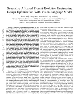 Generative AI-based Prompt Evolution Engineering Design Optimization
  With Vision-Language Model