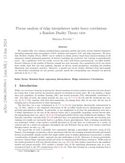 Precise analysis of ridge interpolators under heavy correlations -- a
  Random Duality Theory view