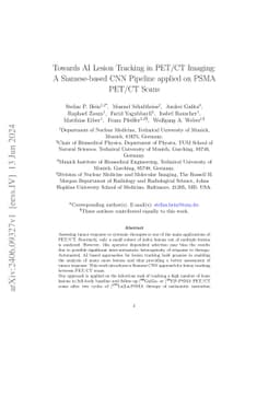 Towards AI Lesion Tracking in PET/CT Imaging: A Siamese-based CNN
  Pipeline applied on PSMA PET/CT Scans
