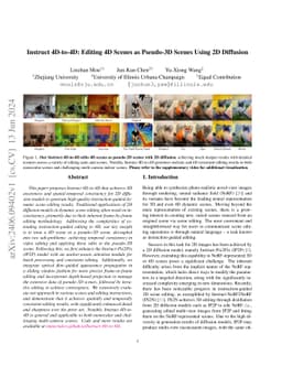 Instruct 4D-to-4D: Editing 4D Scenes as Pseudo-3D Scenes Using 2D
  Diffusion