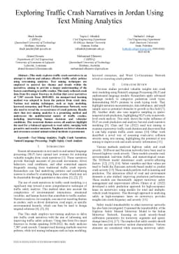 Exploring Traffic Crash Narratives in Jordan Using Text Mining Analytics