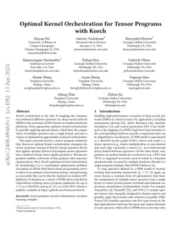Optimal Kernel Orchestration for Tensor Programs with Korch