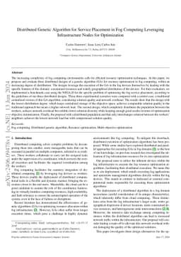 Distributed genetic algorithm for application placement in the compute
  continuum leveraging infrastructure nodes for optimization