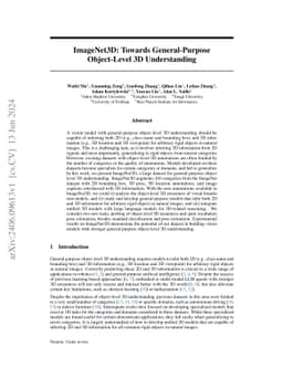 ImageNet3D: Towards General-Purpose Object-Level 3D Understanding