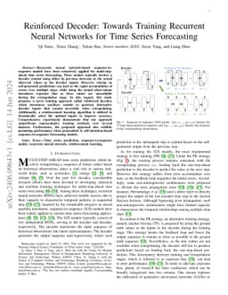 Reinforced Decoder: Towards Training Recurrent Neural Networks for Time
  Series Forecasting