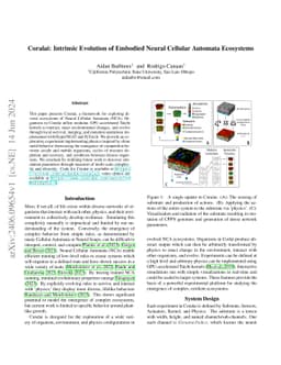 Coralai: Intrinsic Evolution of Embodied Neural Cellular Automata
  Ecosystems