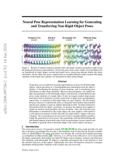 Neural Pose Representation Learning for Generating and Transferring
  Non-Rigid Object Poses