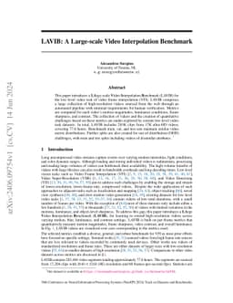 LAVIB: A Large-scale Video Interpolation Benchmark
