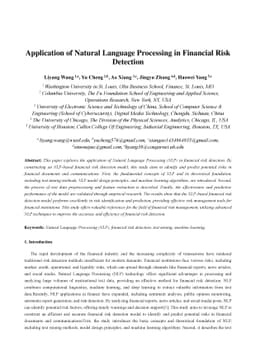 Application of Natural Language Processing in Financial Risk Detection