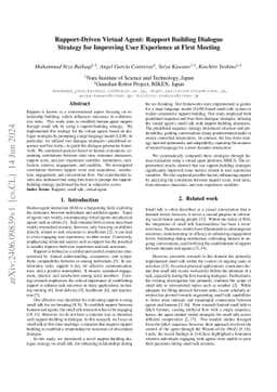 Rapport-Driven Virtual Agent: Rapport Building Dialogue Strategy for
  Improving User Experience at First Meeting